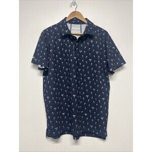 Bonobos‎ Shirt Men's Medium Polo Palm Trees Navy